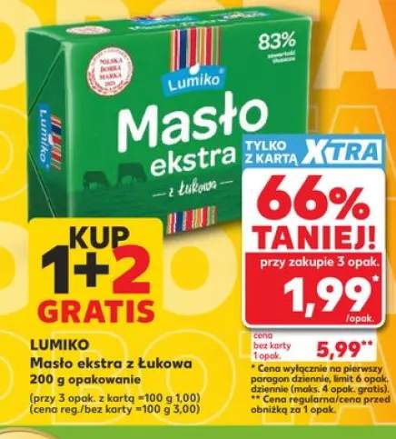 Masło ekstra z Łukowa Lumiko