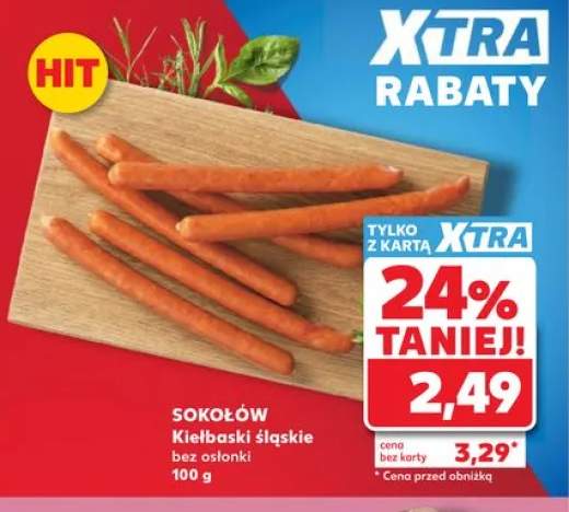 Kiełbaski śląskie bez osłonki Sokołów