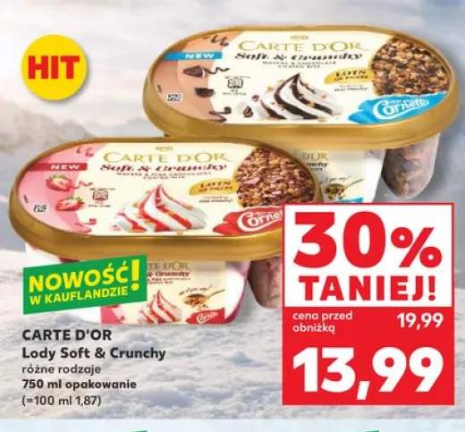 Lody CARTE D'OR Soft & Crunchy