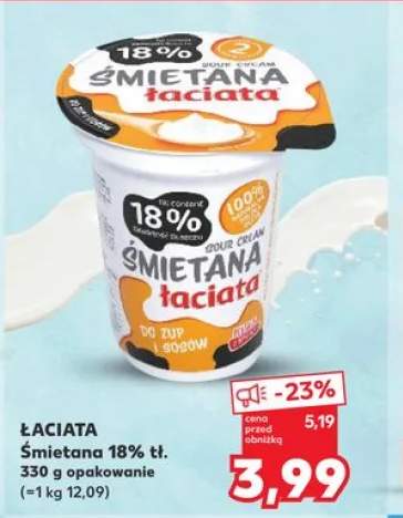 Śmietana 18% tł. Łaciata