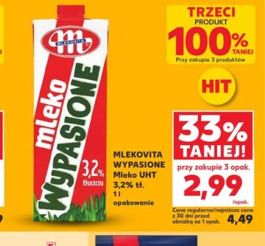 Mleko UHT 3,2% tł. Mlekovita Wypasione
