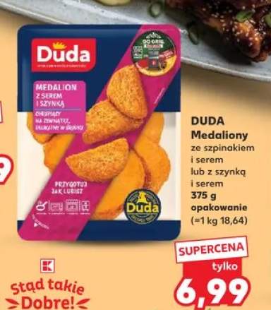 Medaliony ze szpinakiem i serem Duda