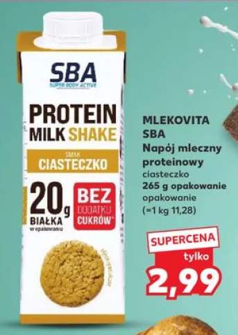Napój mleczny proteinowy ciasteczko Mlekovita SBA
