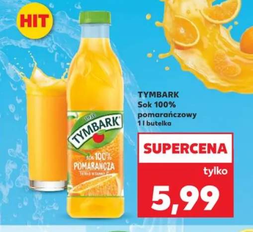 Sok 100% pomarańczowy Tymbark