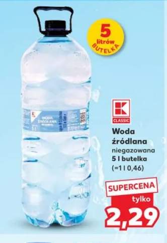 Woda źródlana niegazowana Kaufland Classic
