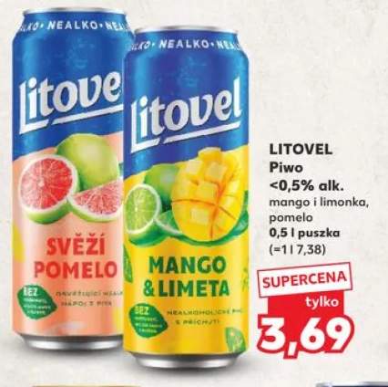 Piwo bezalkoholowe Litovel <0,5% alk. mango i limonka