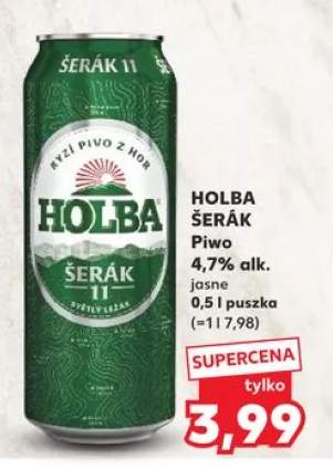 Piwo Holba Šerák 4,7% alk. jasne