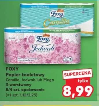 Papier toaletowy Foxy Camilla 3-warstwowy 8-pak