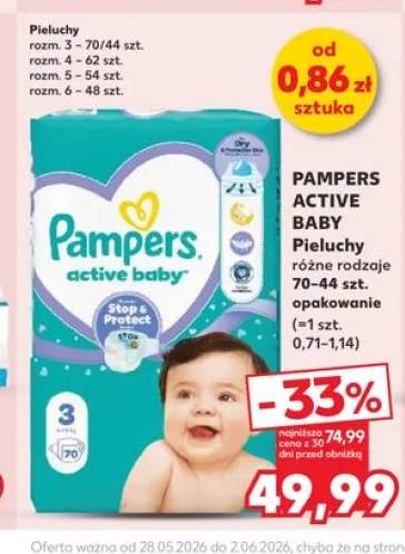 Pieluchy Pampers active baby