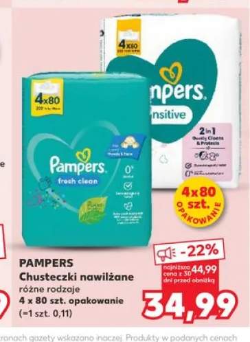 Chusteczki nawilżane Pampers fresh clean 4-pak