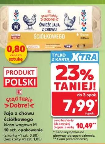 Jaja z chowu ściółkowego klasa wagowa M Stąd takie Dobre!