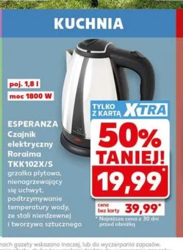 Czajnik elektryczny Roraima TKK102X/S ESPERANZA