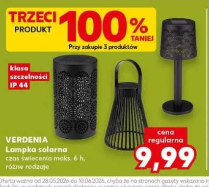 Lampka solarna Verdenia klasa szczelności IP 44