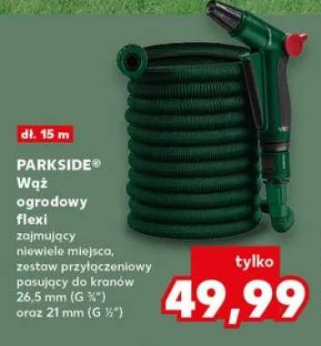 Wąż ogrodowy flexi PARKSIDE dł. 15m