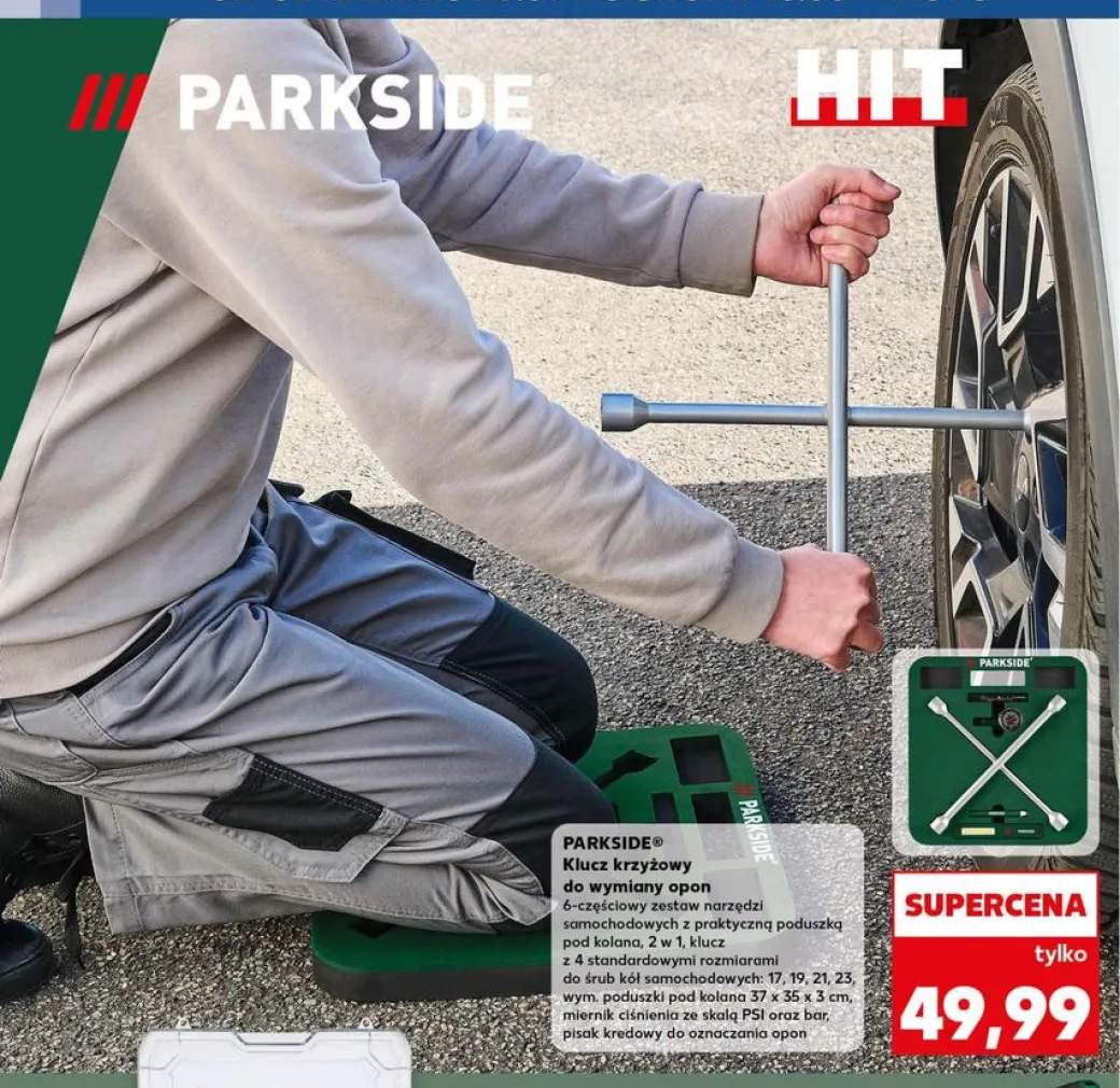 Klucz krzyżowy do wymiany opon PARKSIDE