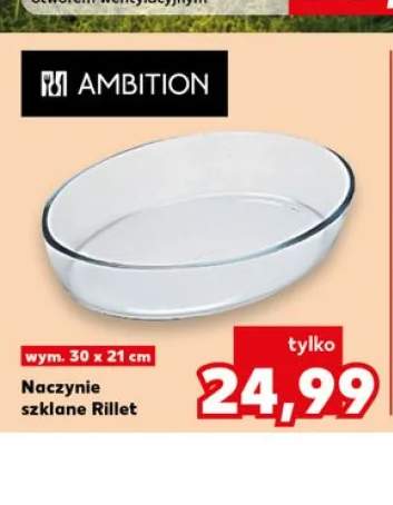 Naczynie szklane Rillet AMBITION wym. 30x21cm