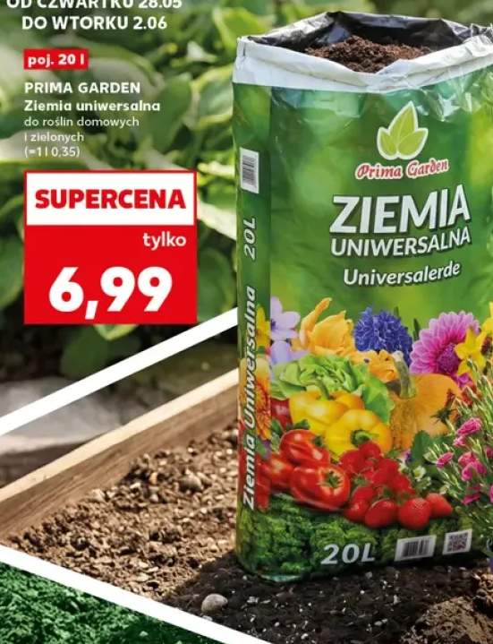 Ziemia uniwersalna do roślin domowych i zielonych Prima Garden