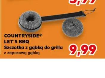 Szczotka z gąbką do grilla COUNTRYSIDE LET'S BBQ z zapasową gąbką