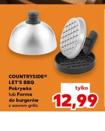 Forma do burgerów z wzorem grilla COUNTRYSIDE LET'S BBQ