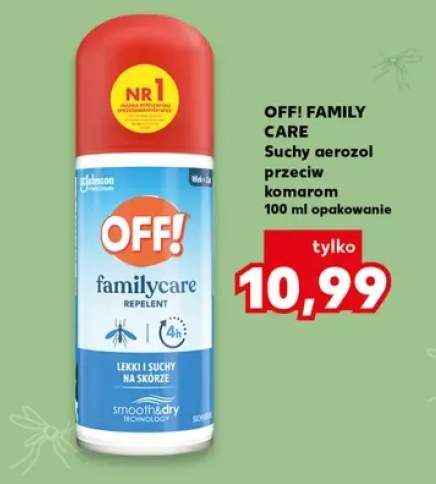 Suchy aerozol przeciw komarom OFF! Family Care