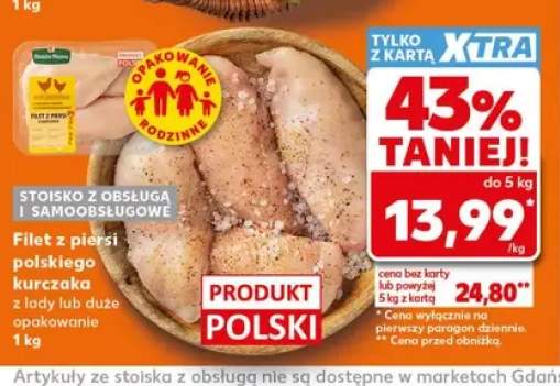 Filet z piersi polskiego kurczaka z lady lub duże opakowanie