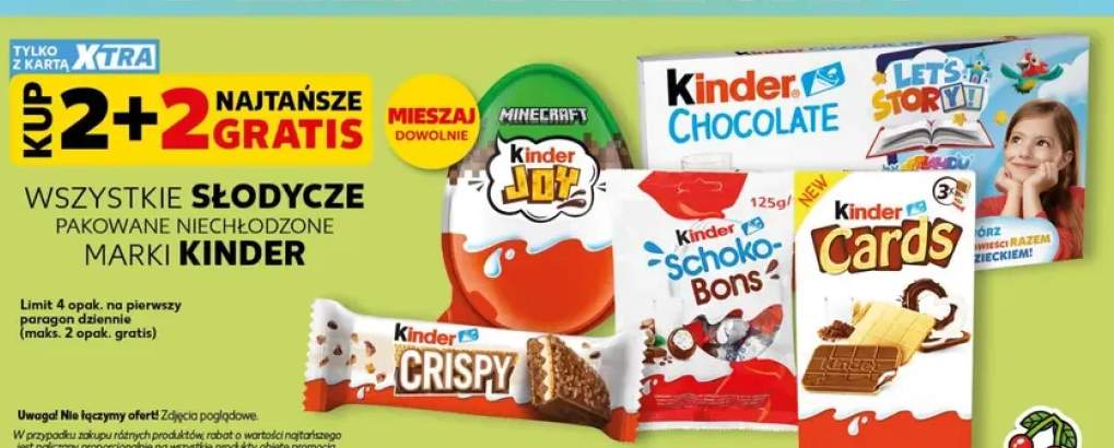 Słodycze pakowane niechłodzone Kinder