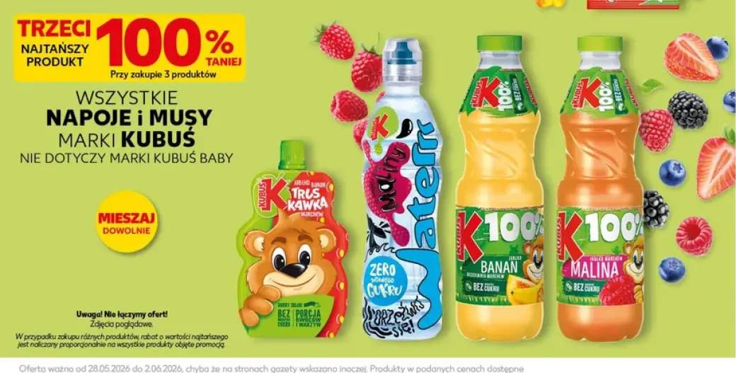 Napój Kubuś Waterrr Malina