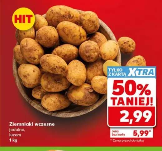 Ziemniaki wczesne jadalne luzem