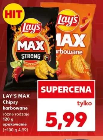 Chipsy karbowane Lay's MAX Strong Chilli & Lime