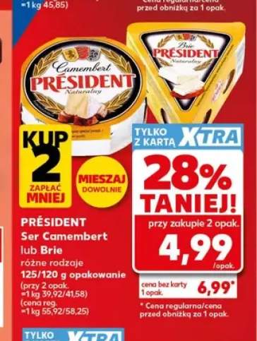 Ser Camembert lub Brie Président