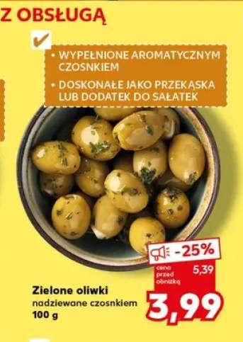 Zielone oliwki nadziewane czosnkiem