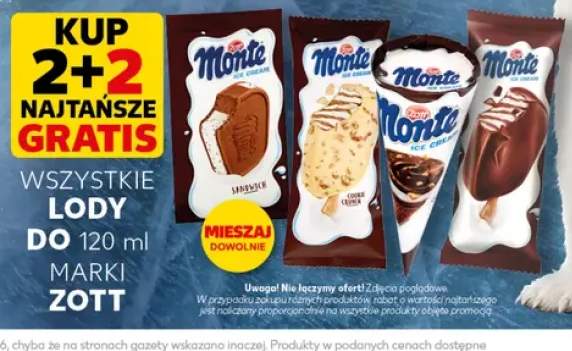 Lody Monte w rożku ZOTT