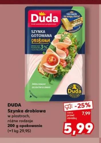 Szynka drobiowa w plastrach Duda