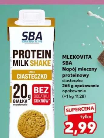 Napój mleczny proteinowy smak ciasteczko Mlekovita SBA