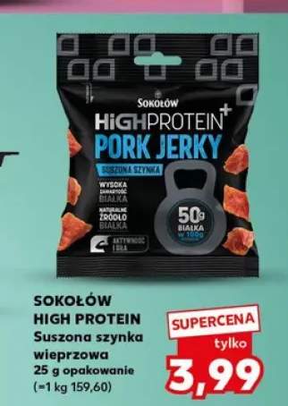 Suszona szynka wieprzowa High Protein Sokołów