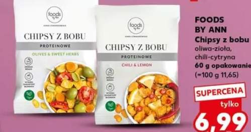 Chipsy z bobu FOODS BY ANN oliwa-zioła