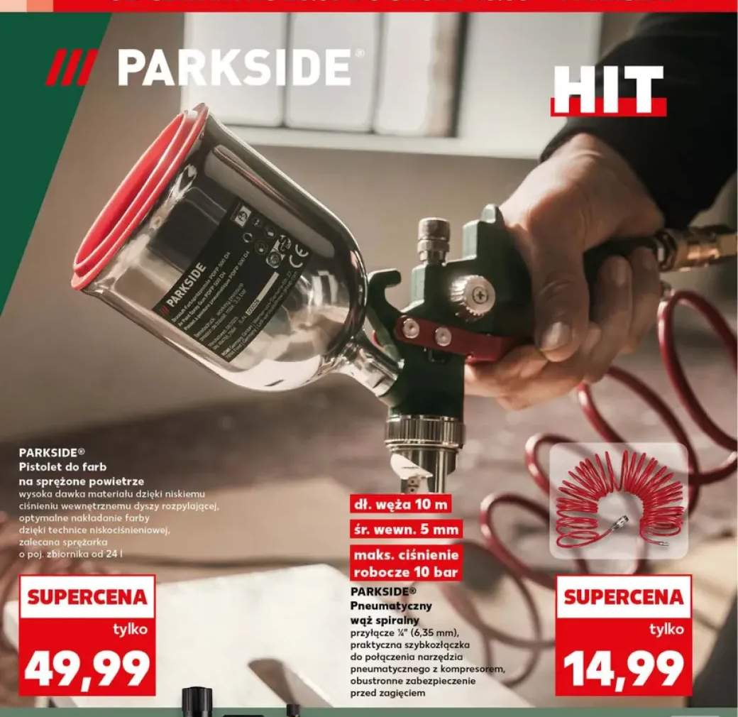 Pistolet do farb na sprężone powietrze PARKSIDE