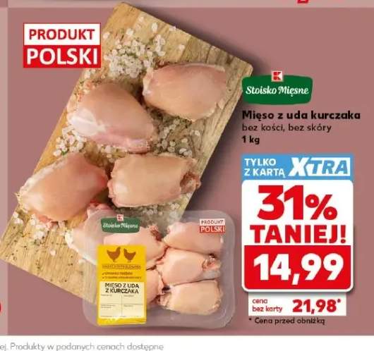 Mięso z uda kurczaka bez kości bez skóry Stoisko Mięsne