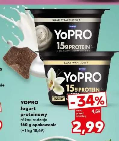 Jogurt proteinowy YoPRO smak waniliowy