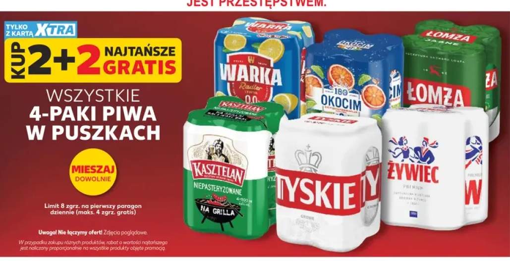Piwo bezalkoholowe Warka Radler 0.0% 4-pak 500ml
