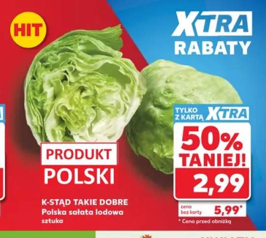 Polska sałata lodowa K-Stąd Takie Dobre