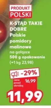 Polskie pomidory malinowe na gałązce K-STĄD TAKIE DOBRE