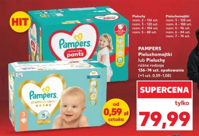 Pieluchomajtki Pampers