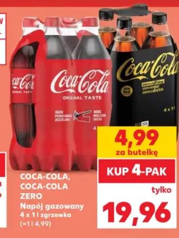 Napój gazowany Coca-Cola Original Taste 4-pak 1l