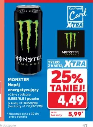 Napój energetyzujący Monster Energy