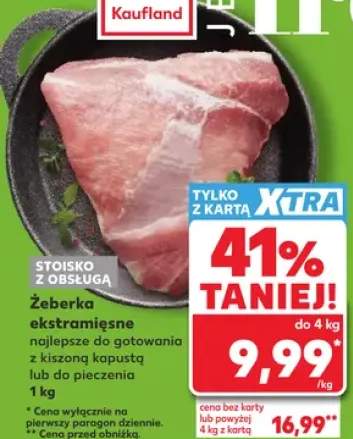 Żeberka ekstramięsne najlepsze do gotowania z kiszoną kapustą lub do pieczenia