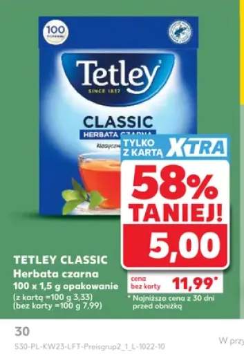 Herbata czarna Classic Tetley 100-pak 1,5g