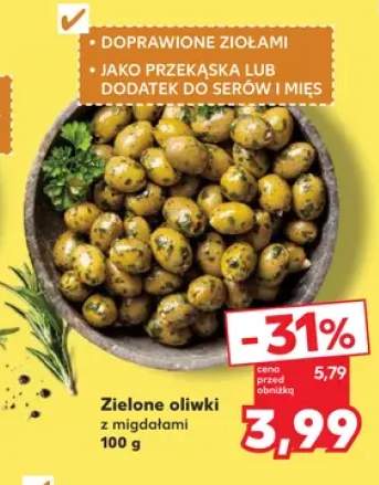 Zielone oliwki z migdałami