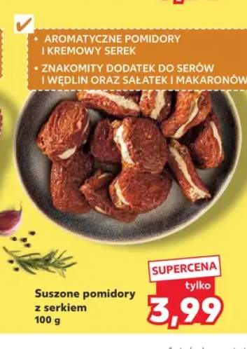 Suszone pomidory z serkiem