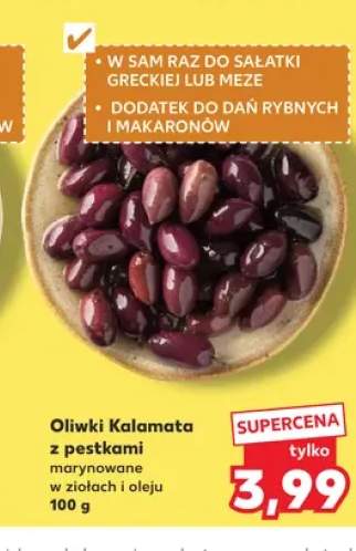 Oliwki Kalamata z pestkami marynowane w ziołach i oleju
